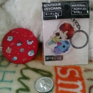 BT21 BTS Bangtan Keychain/Pin Set J-Hope and Mang